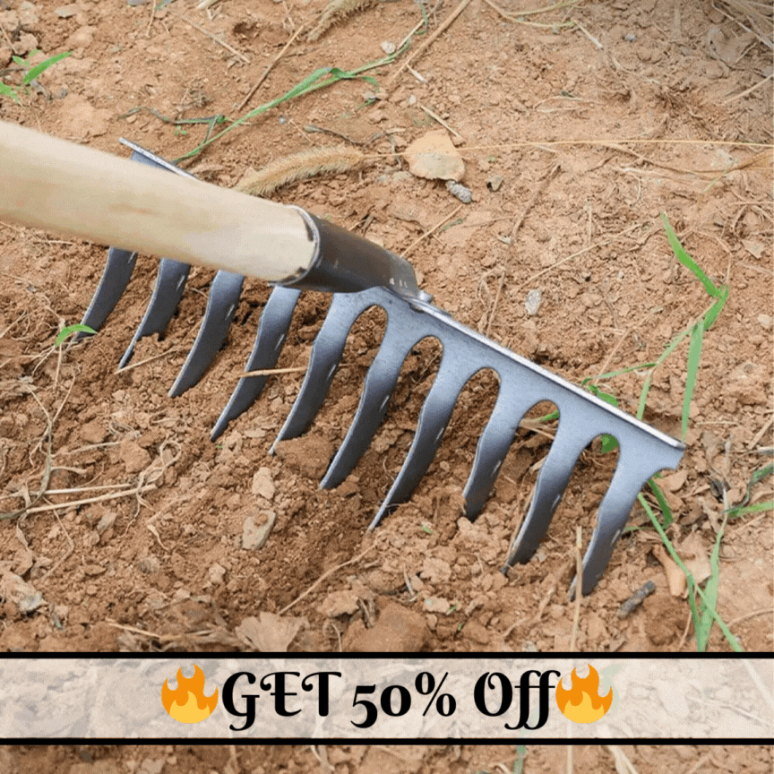Premium Steel Spiral Rake | Carbon Steel Leaf Rake