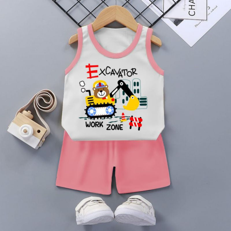 🌞 Summer Clothes for Kids | Sleeveless Tank Tops + Shorts | Boys Girls Vest Summer Suit